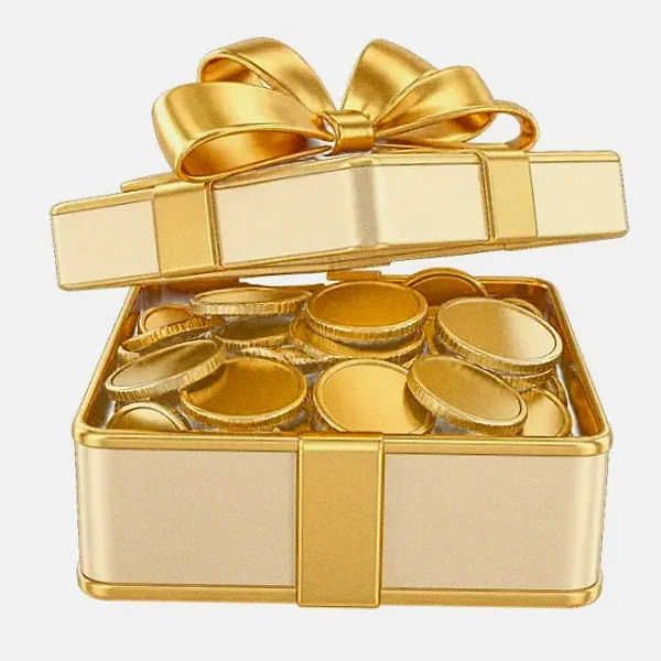Gift box with coins — Pirate Slots