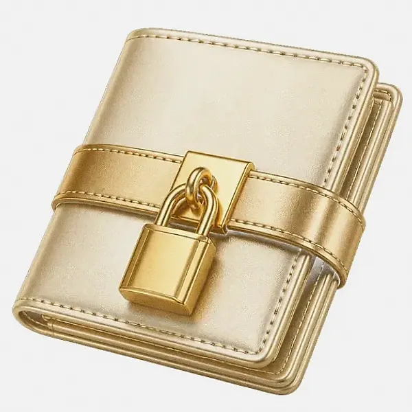 Locked leather wallet — Pirate Slots